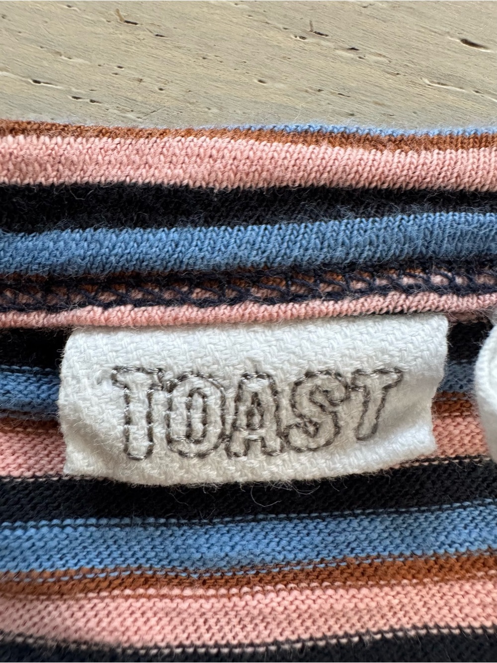 Toast Cleo Tee T Shirt multi stripe - Picture 6 of 8